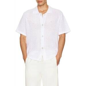 NEW KROST venice short sleeve button up shirt in white